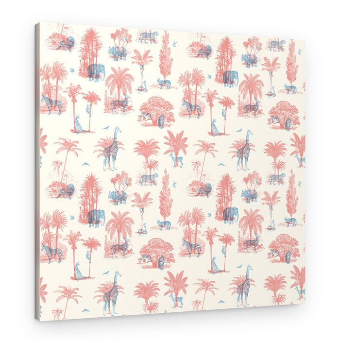 Safari Toile Pattern – Canvas Print
