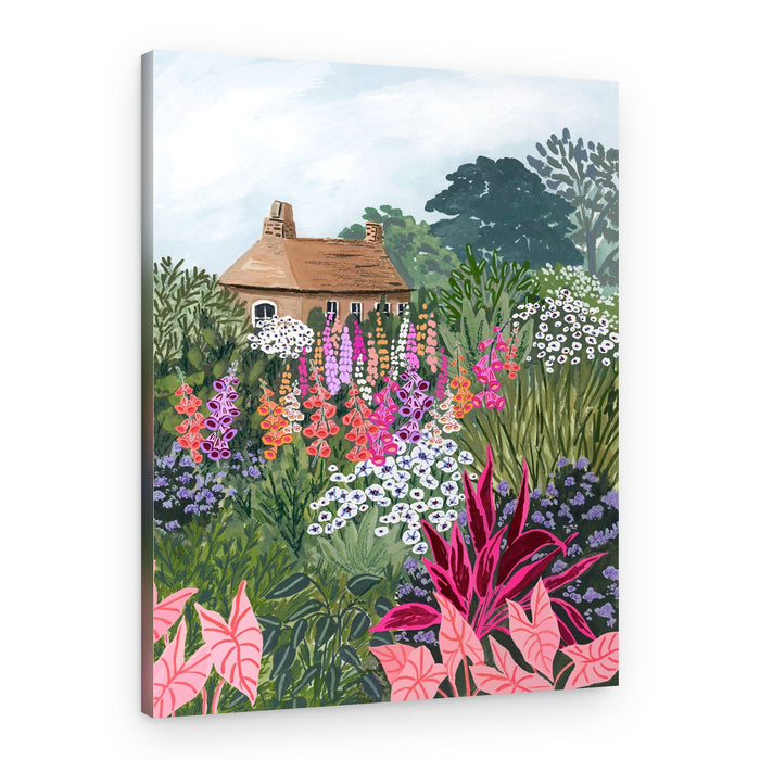 Vibrant Cottage Garden – Canvas Print