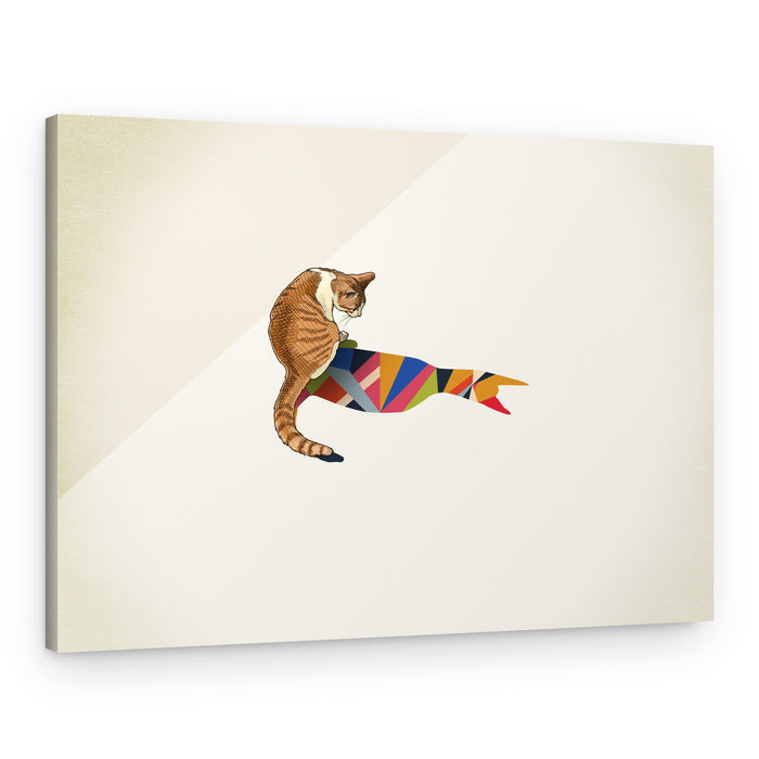 Ginger Cat Geometry – Canvas Print