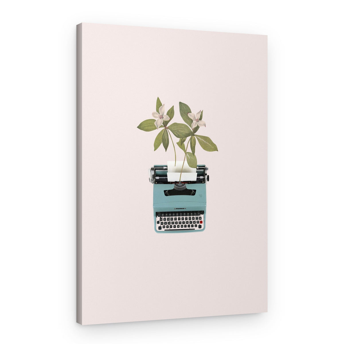 Floral Typewriter Dreams – Canvas Print