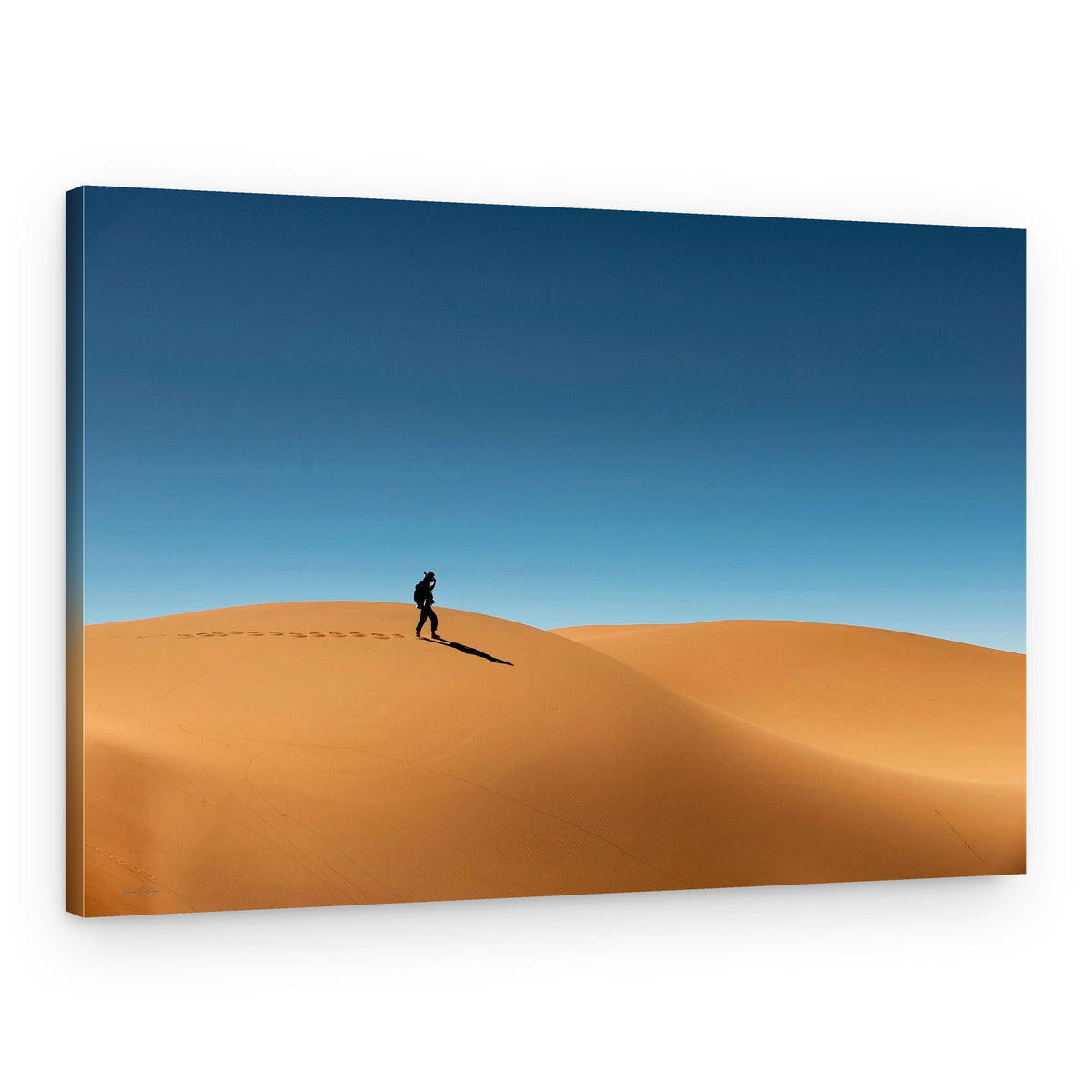 Lone Walker Desert Dunes – Canvas Print