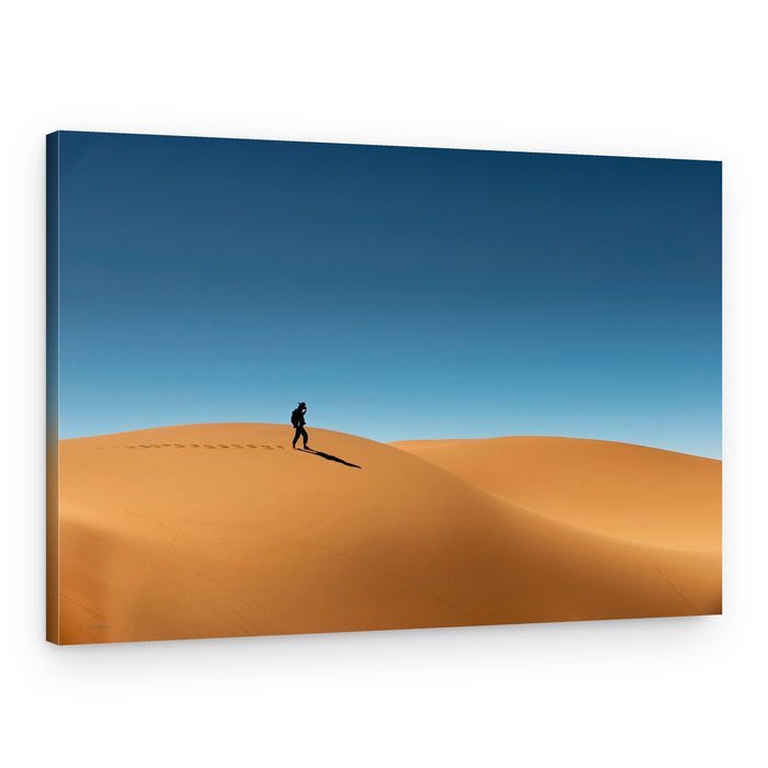 Lone Walker Desert Dunes – Canvas Print