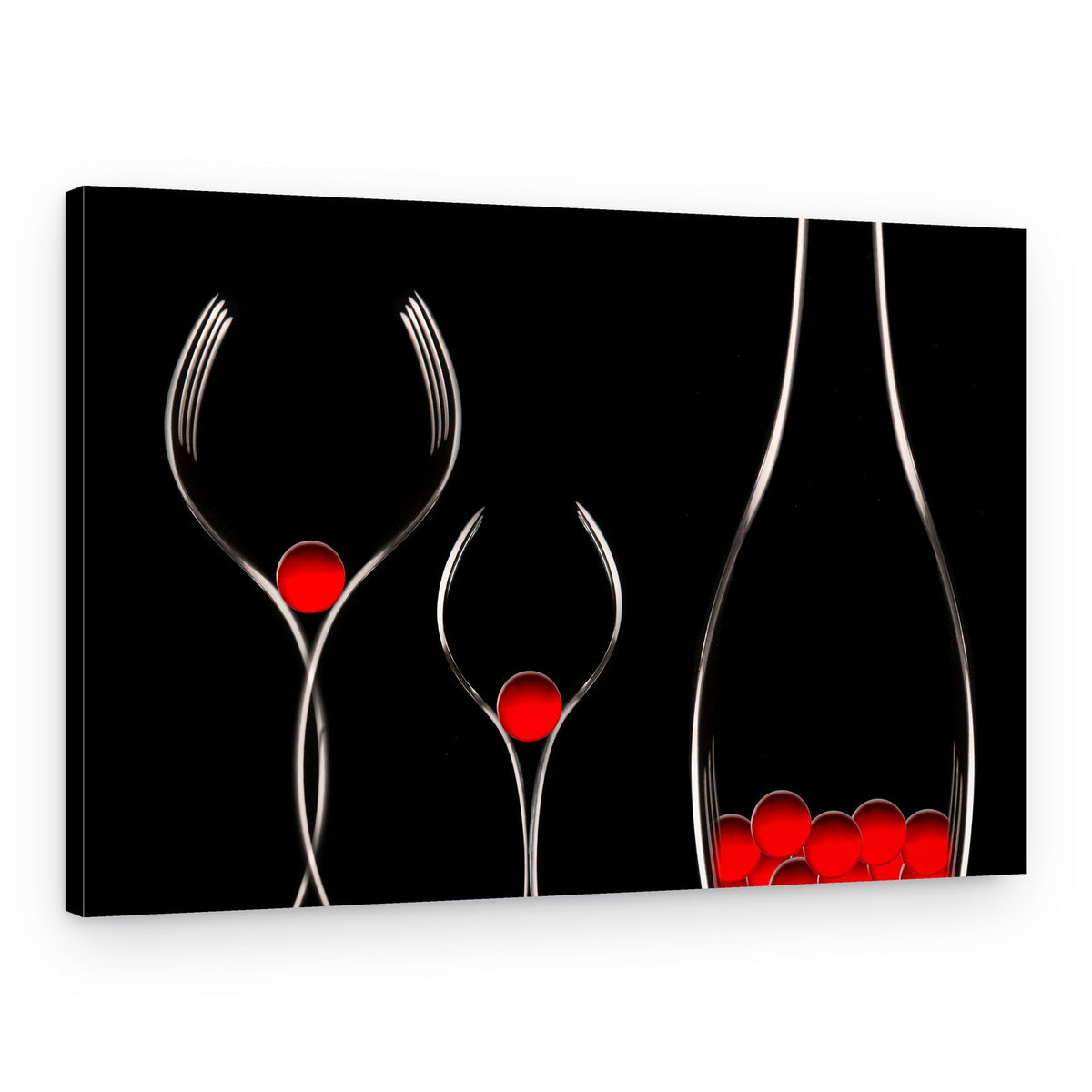 Elegant Wine Silhouette – Canvas Print