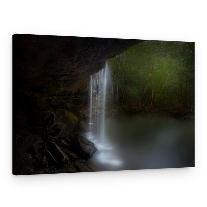 Mystic Forest Waterfall – Canvas Print
