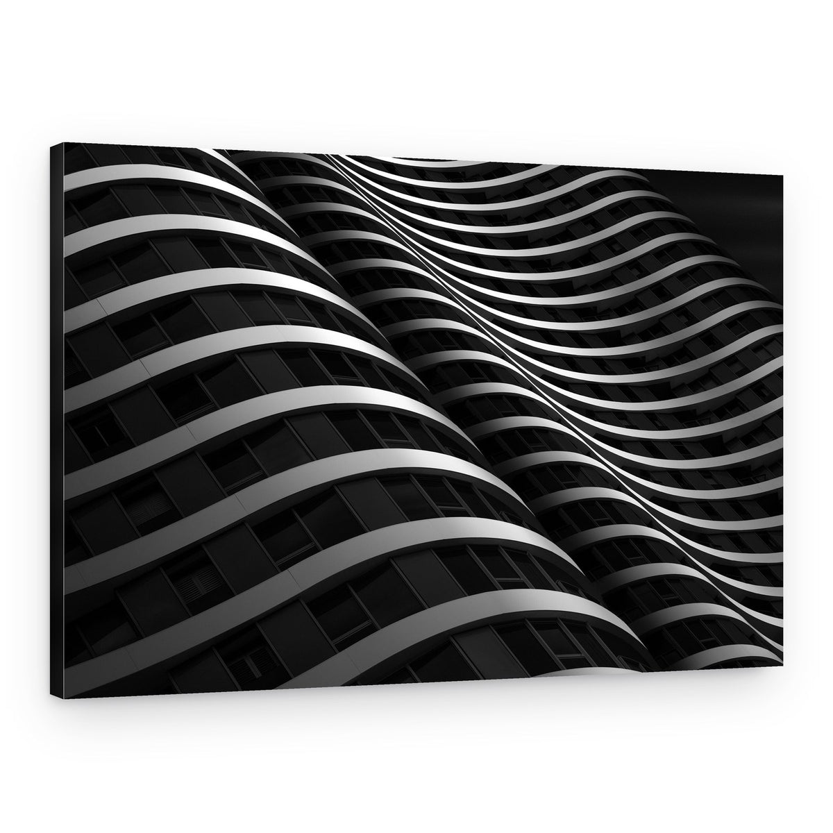 Modern Wavy Building – Canvas Print