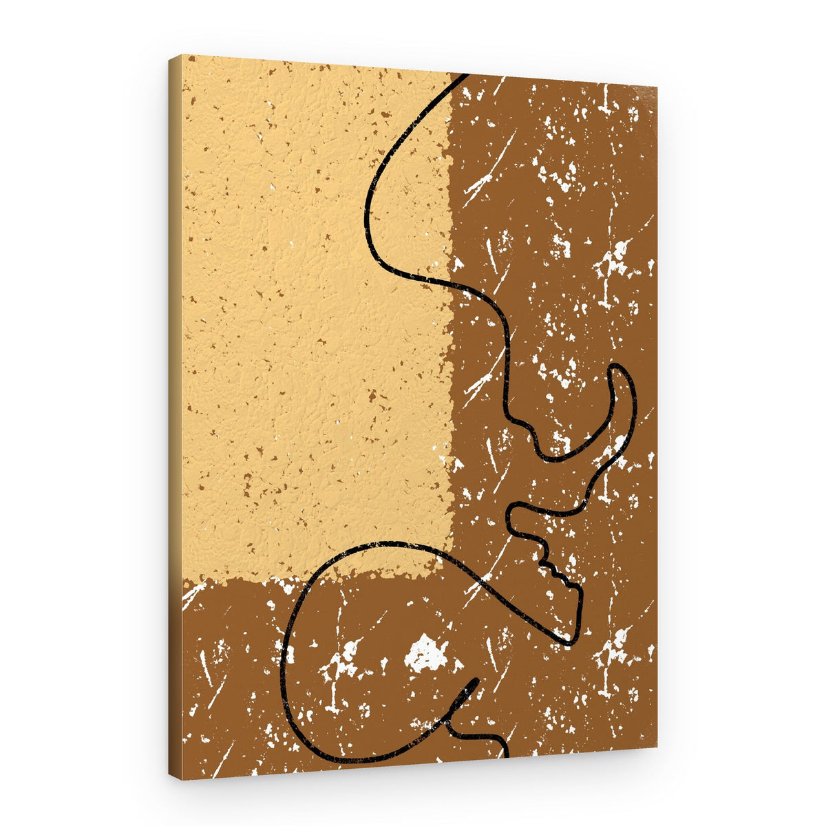 Modern Earthy Profile – Canvas Print