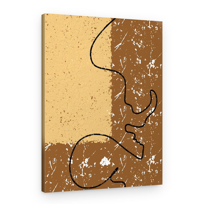 Modern Earthy Profile – Canvas Print