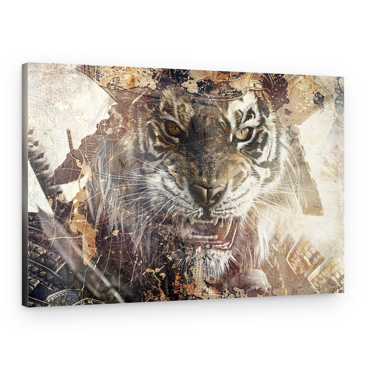 Fierce Samurai Tiger – Canvas Print