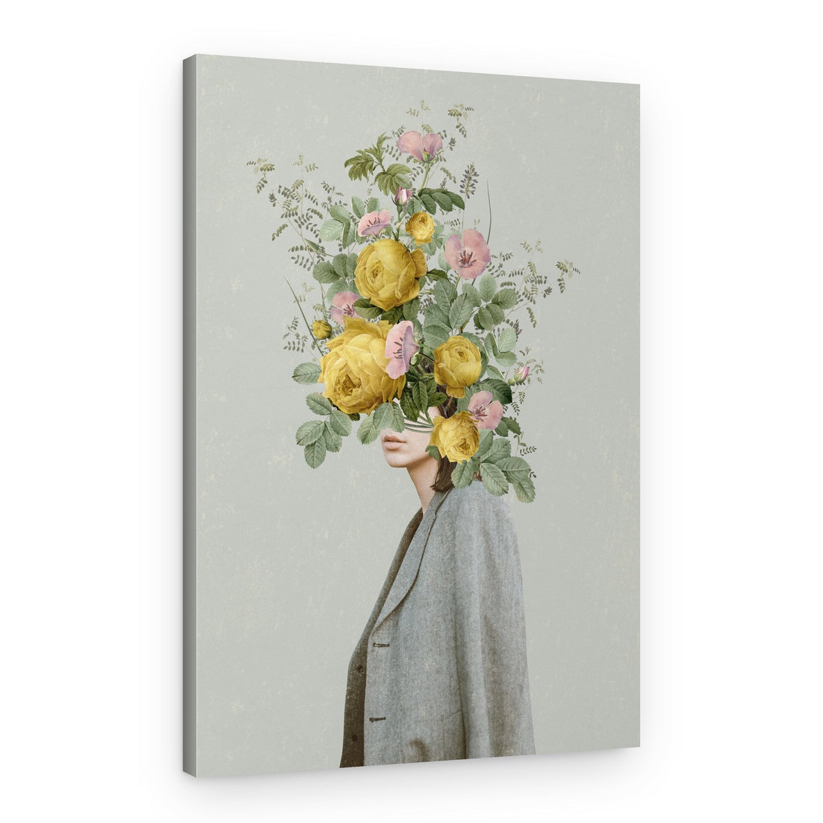 Surreal Botanical Portrait – Canvas Print