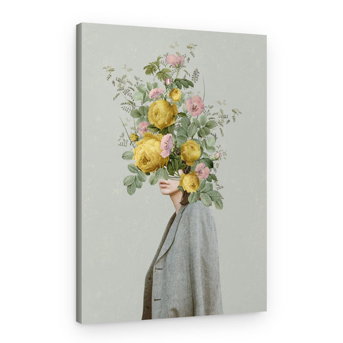 Surreal Botanical Portrait – Canvas Print
