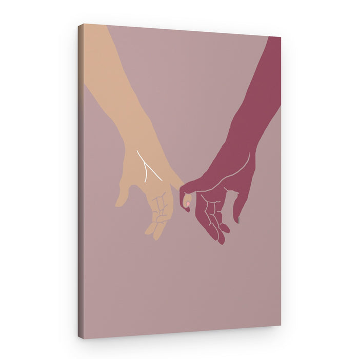 Pinky Promise Hands – Canvas Print