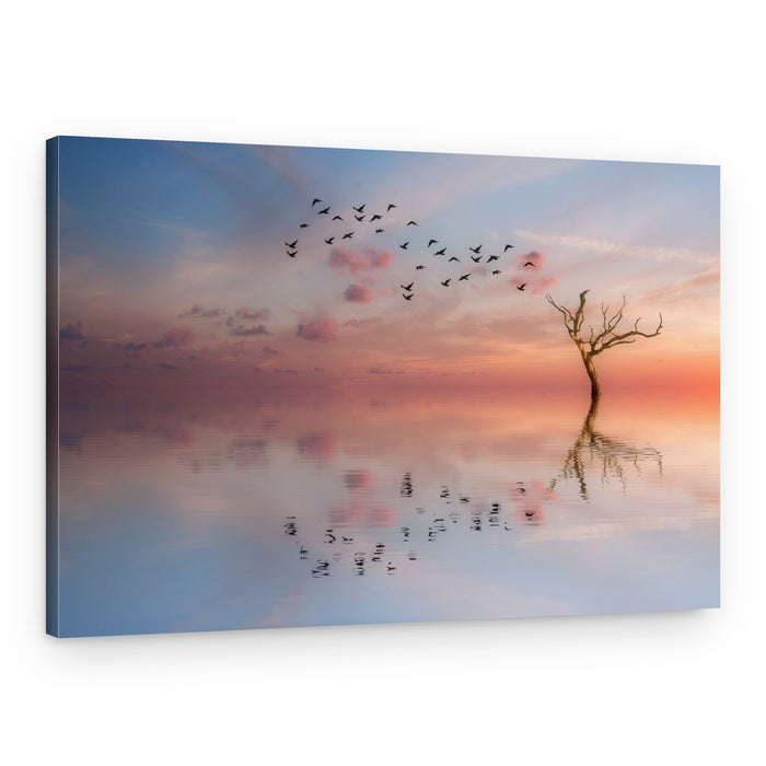 Pastel Sunset Reflection – Canvas Print