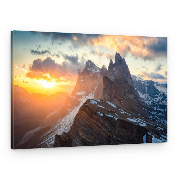 Golden Alpine Sunset – Canvas Print