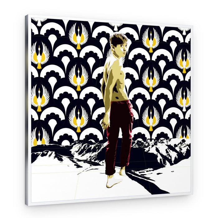 Boy In Surreal Mountains – Canvas Print