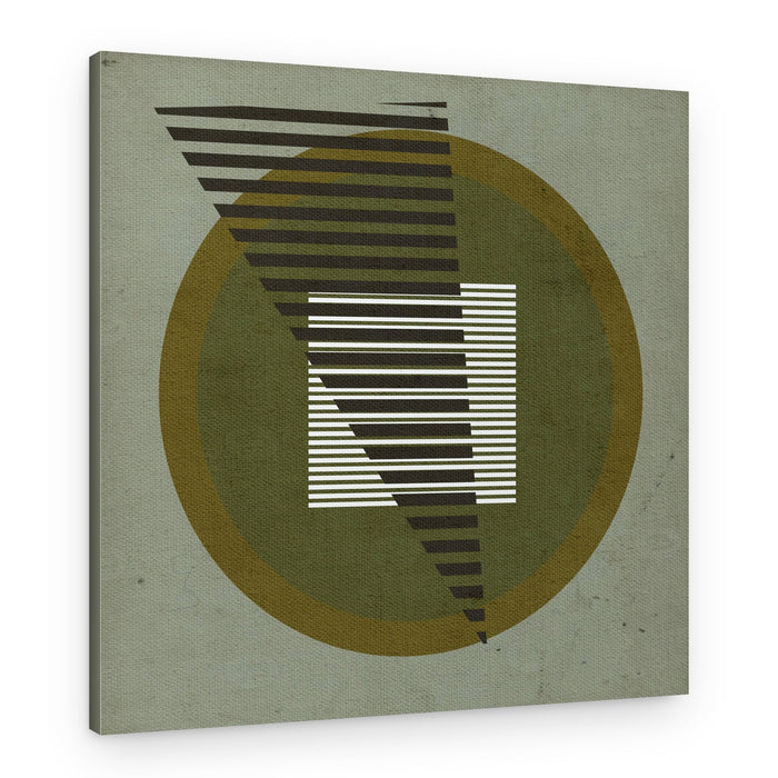 Olive Green Geometry – Canvas Print