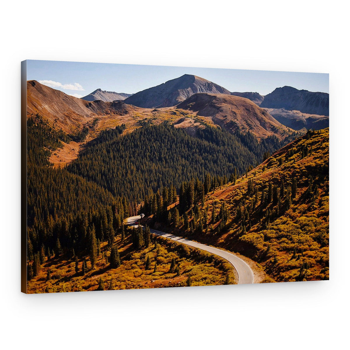 Golden Mountain Road – Canvas Print