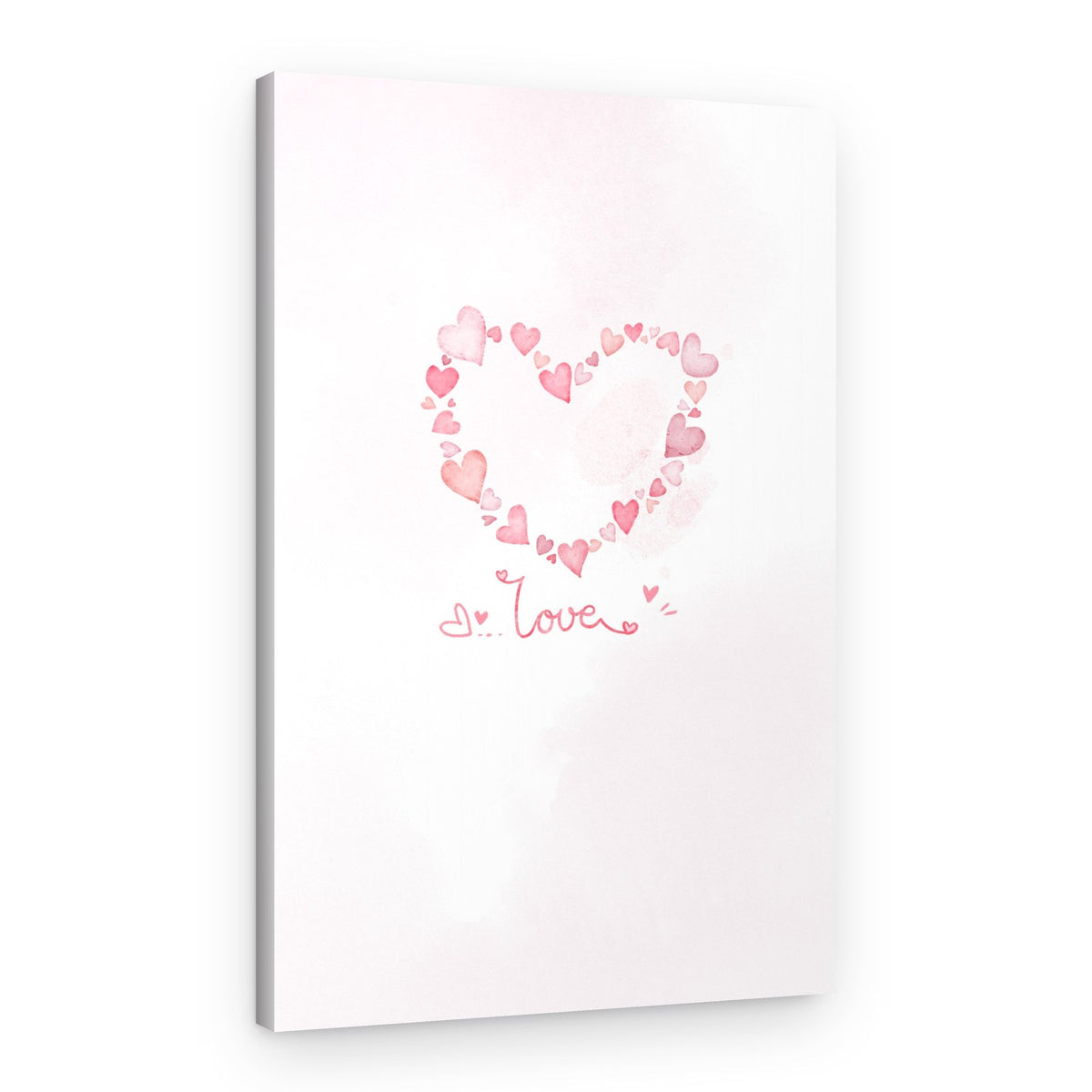 Watercolor Love Hearts – Canvas Print