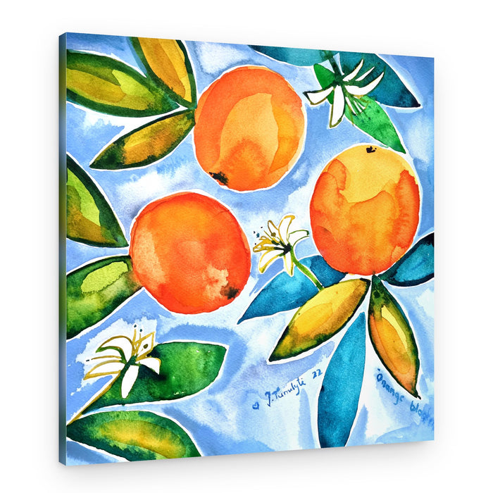 Vibrant Orange Blossoms – Canvas Print