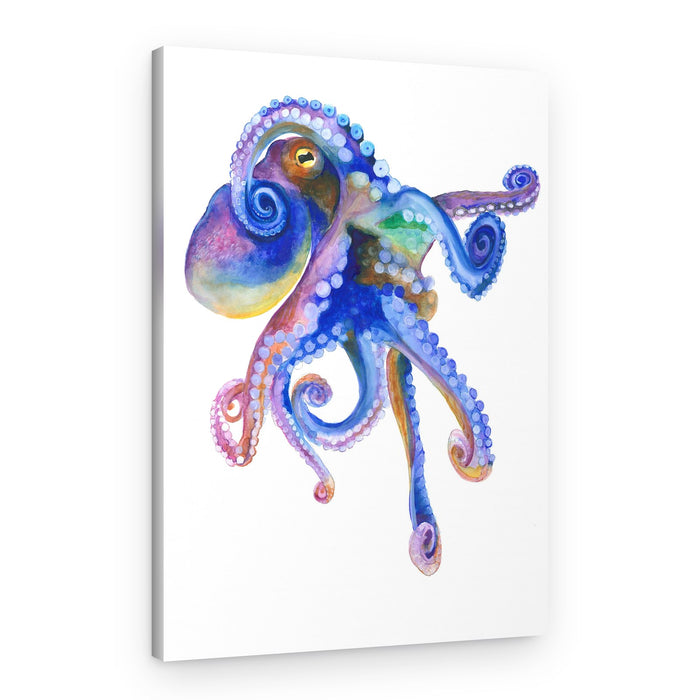 Blue Marine Octopuss – Canvas Print