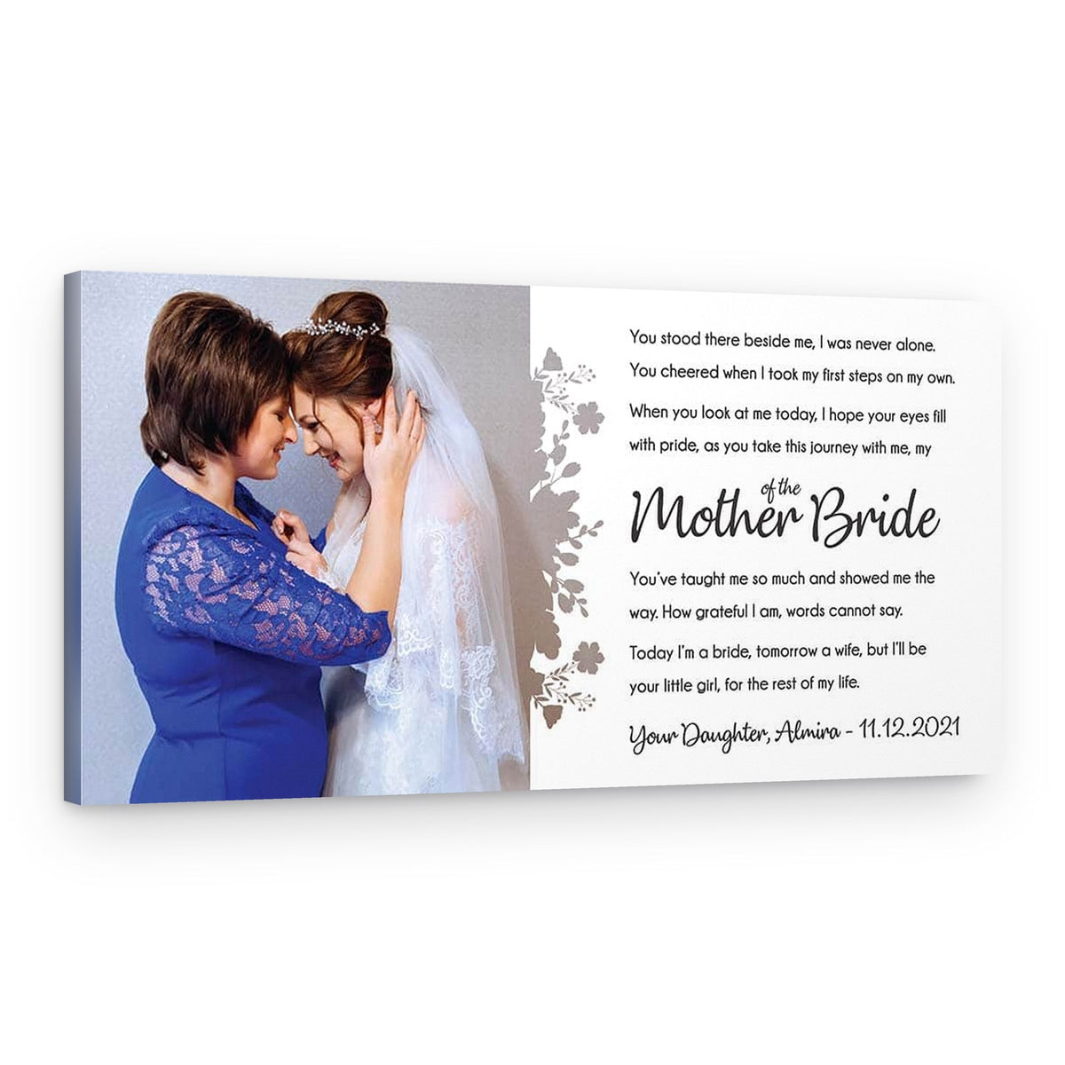 “You Stood There Beside Me” Custom Photo Canvas Print – Canvas Print