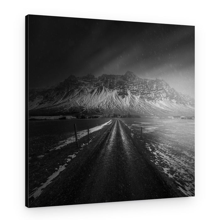 Stark Winter Road – Canvas Print