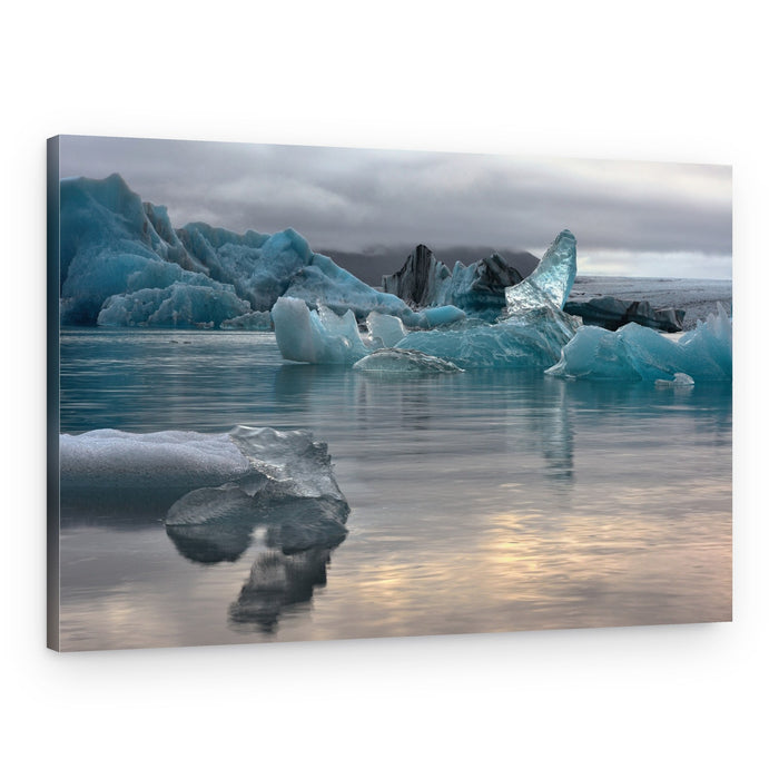Serene Glacial Lagoon – Canvas Print