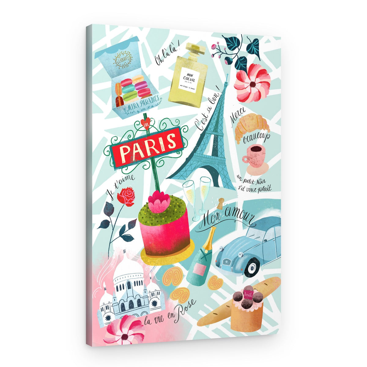 Iconic Paris Collage – Canvas Print
