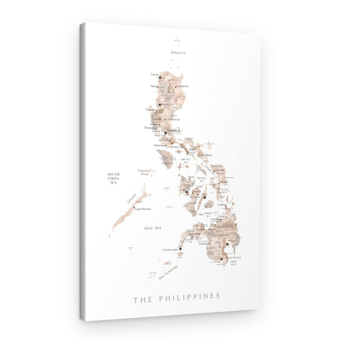 Vintage Philippines Map – Canvas Print