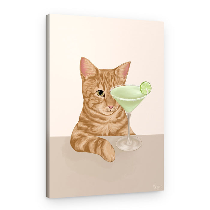 Cute Cat Margarita – Canvas Print
