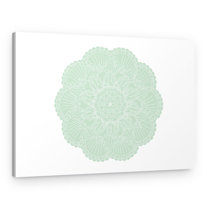 Soft Green Mandala – Canvas Print