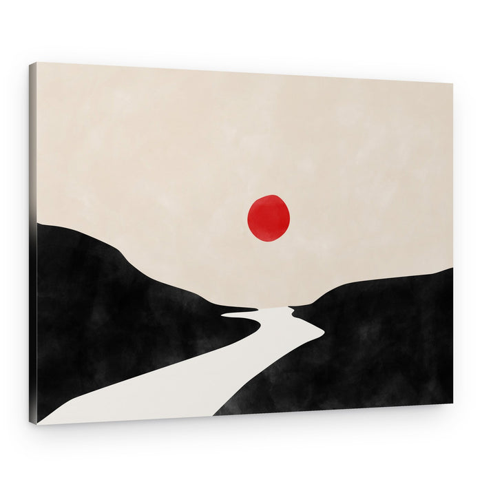 Red Sun Zen Landscape – Canvas Print