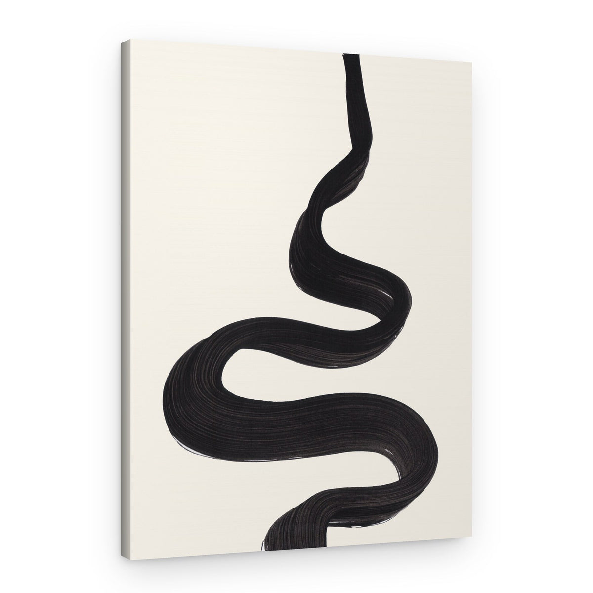 Flowing Black Line – Canvas Print