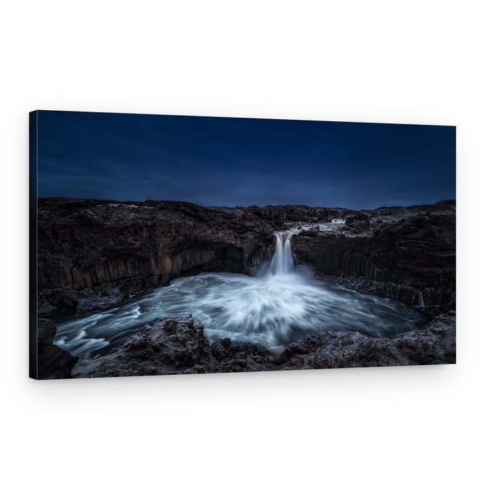 Ethereal Blue Waterfall – Canvas Print