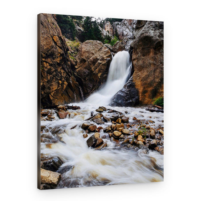Rushing Mountain Waterfall – Canvas Print