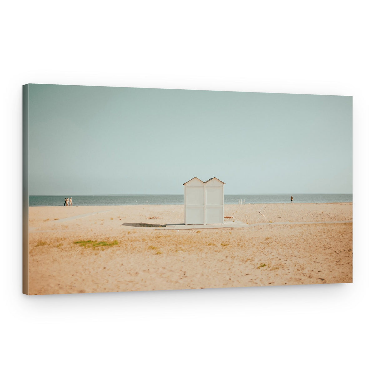 Minimalist Beach Huts – Canvas Print