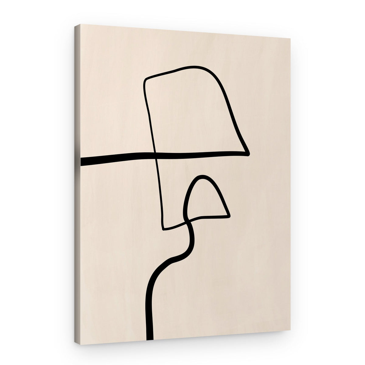 Modern Line Face – Canvas Print