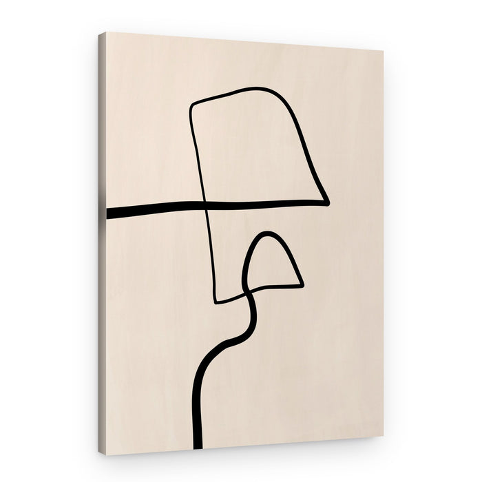 Modern Line Face – Canvas Print