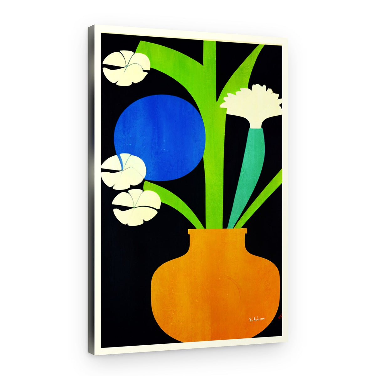 Modern Floral Vase – Canvas Print