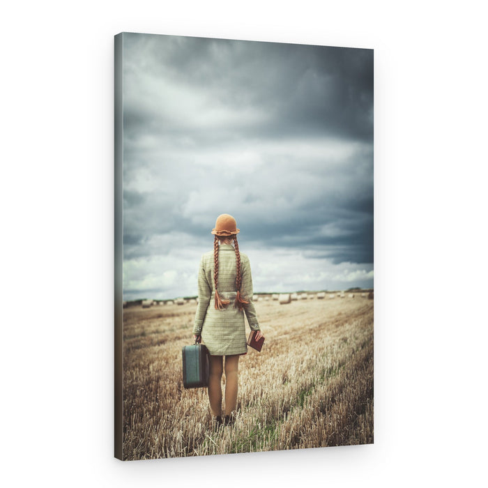 Solitary Field Traveler – Canvas Print