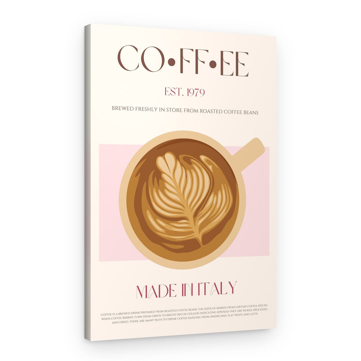 Italian Coffee Latte Art – Canvas Print
