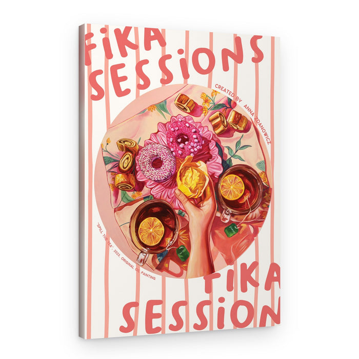 Cozy Fika Tea Time – Canvas Print