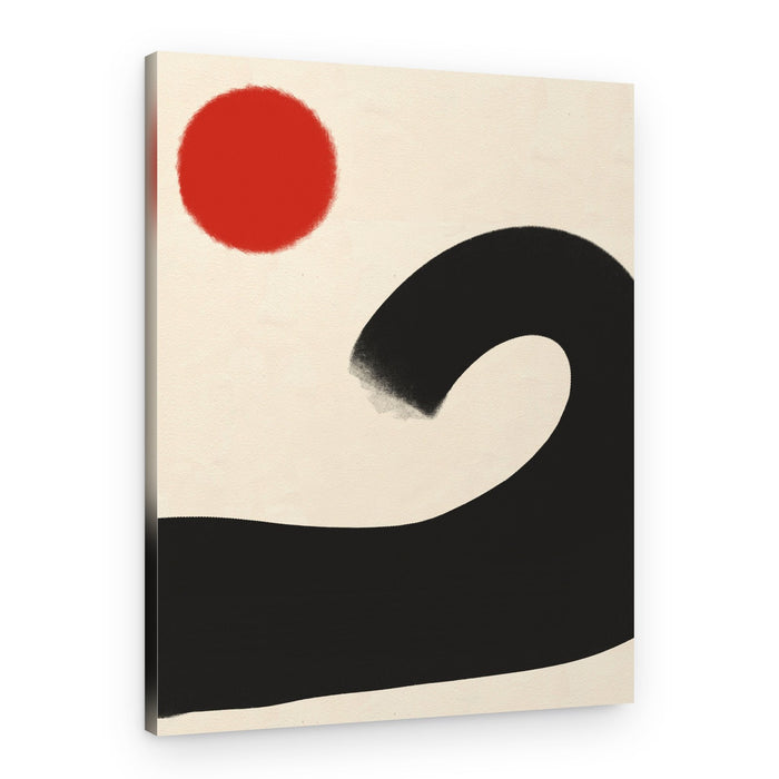 Red Sun Black Wave – Canvas Print