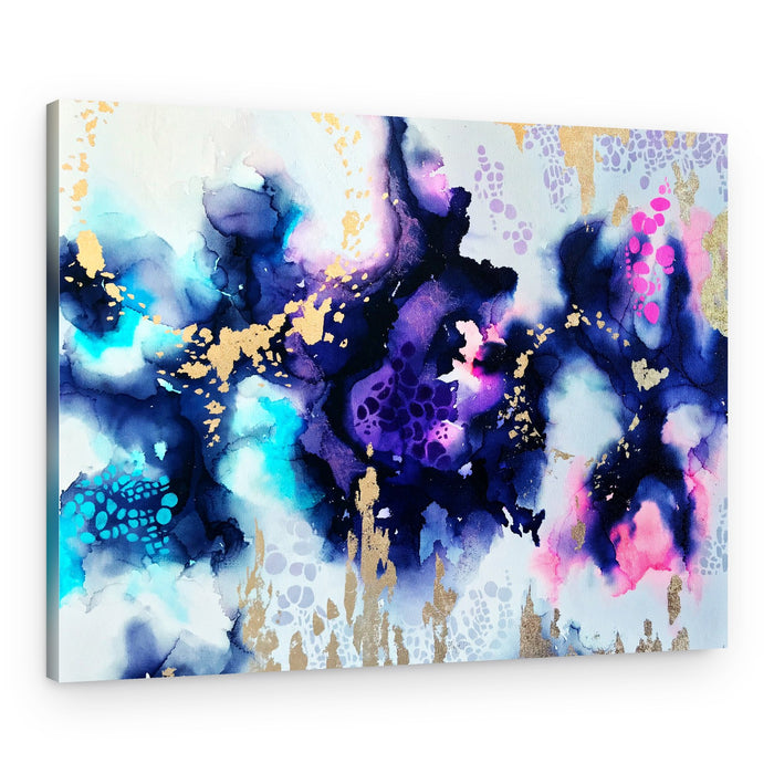 Golden Cosmic Fluidity – Canvas Print