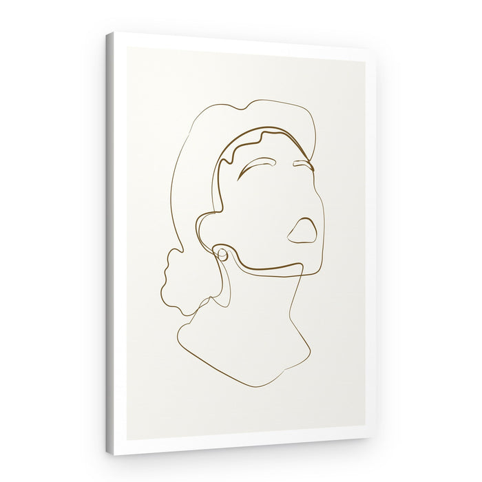 Abstract Face Line Art – Canvas Print