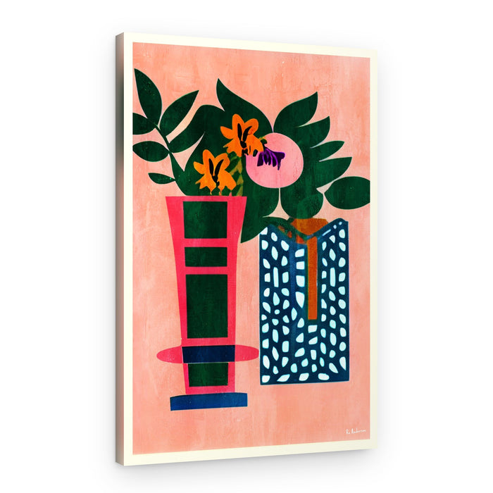 Vibrant Botanical Vases – Canvas Print