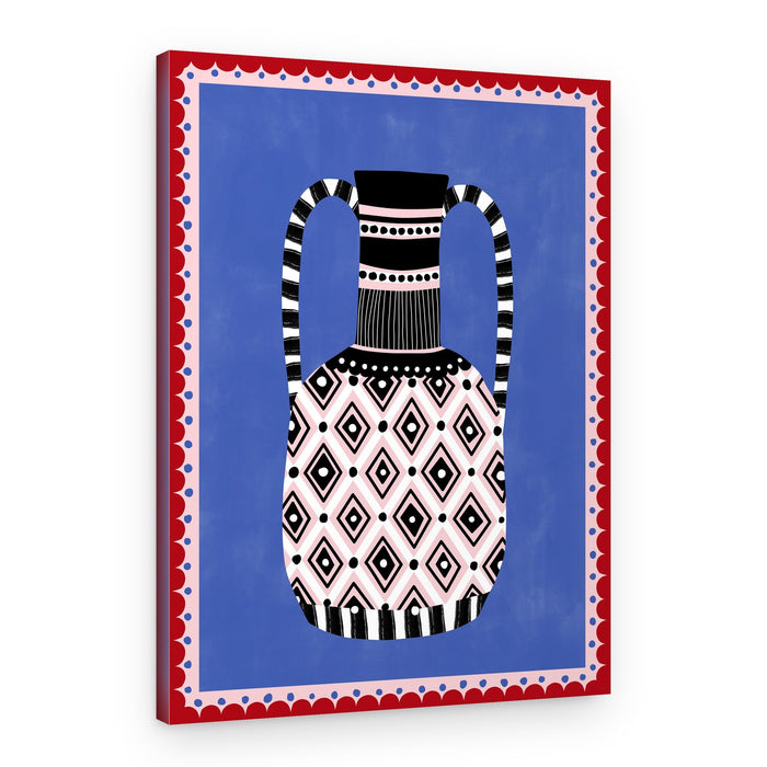 Patterned Tribal Vase – Canvas Print