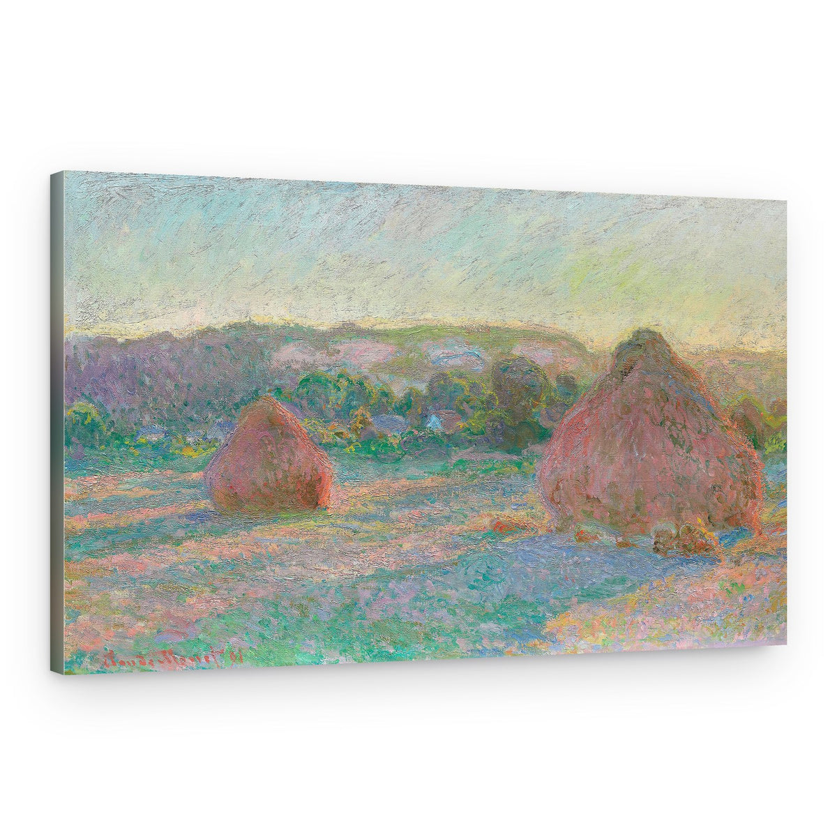 Stacks of Wheat, End of Summer (1890–1891) By Claude Monet – Canvas Print