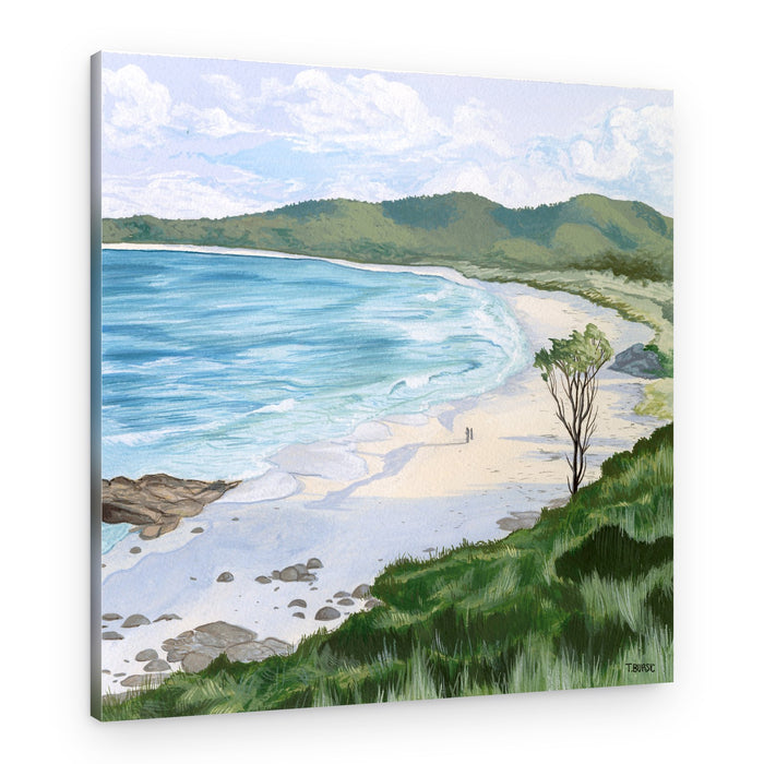 Coastal Mountain Beach Landscape Tasmania – Canvas Print