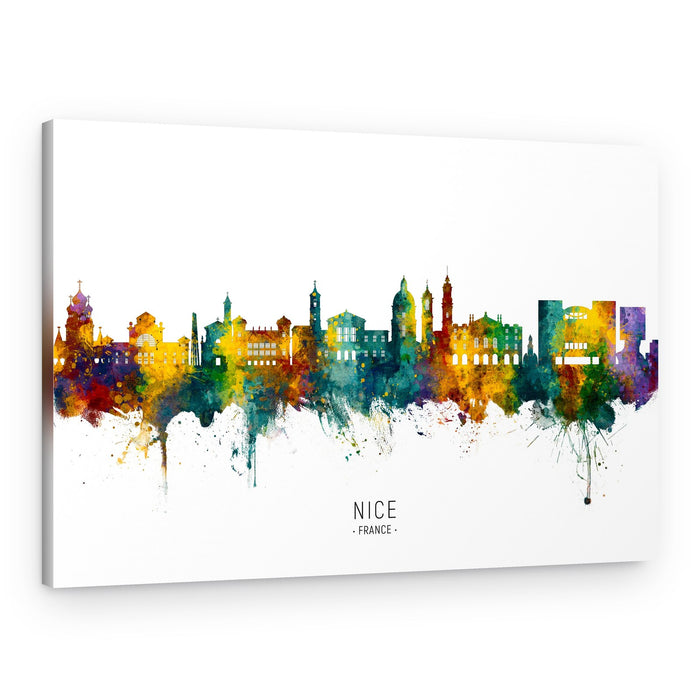 Nice France Watercolor City – Canvas Print