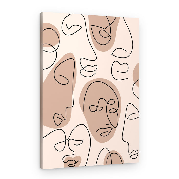 Abstract Line Faces – Canvas Print